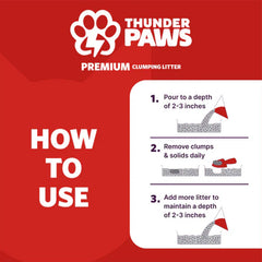 Thunder Paws Advance Care Clumping Cat Litter Unscented 8.45 kg/10 Liters