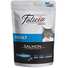 Felicia WET FOOD POUCHES for adult cats with salmon in jelly 85gr
