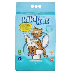 Kiki Kat White Bentonite Clumping Cat Litter –Mountain Fresh-10 L