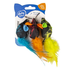 Duvo Flash Mice With Feathers 3Pc