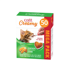 Catit Creamy Treats Mega Pack Chicken with Lamb, 50 tubes/box