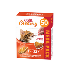Catit Creamy Treats Mega Pack Chicken, 50 tubes/box