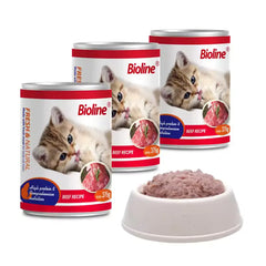 Bioline Canned Cat Food Beef 375g