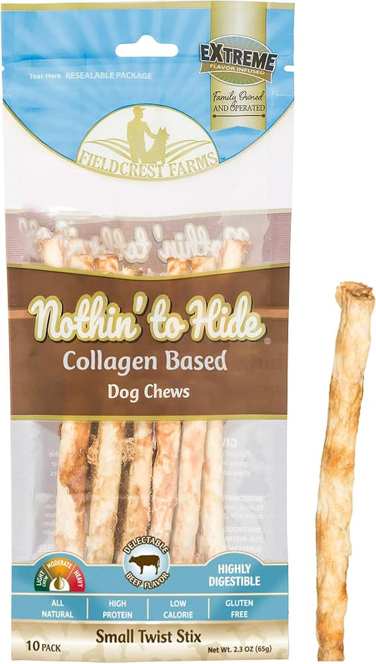NOTHIN' TO HIDE SMALL TWIST STIX - BEEF 65G
