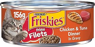 Purina Friskies Prime Filets Wet Cat Food with Chicken & Tuna in Gravy 156g