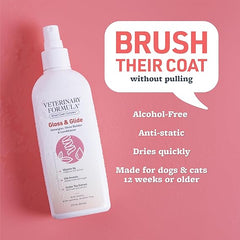 Synergy Labs Veterinary Formula Gloss and Glide Detangler, Shine Builder & Conditioner 8 oz -236 ml