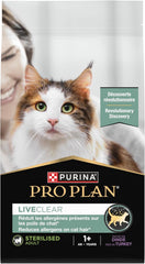 PRO PLAN LIVECLEAR STERILISED ADULT, ALLERGEN REDUCING DRY CAT FOOD WITH TURKEY 1.4 KG