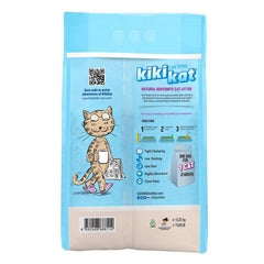Kiki Kat White Bentonite Clumping Cat Litter –Cleany-20 L (17.4 Kg)
