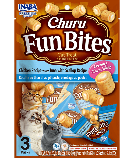 Churu Fun Bites Chicken Wrap Tuna With Scallop Recipe 3PCS