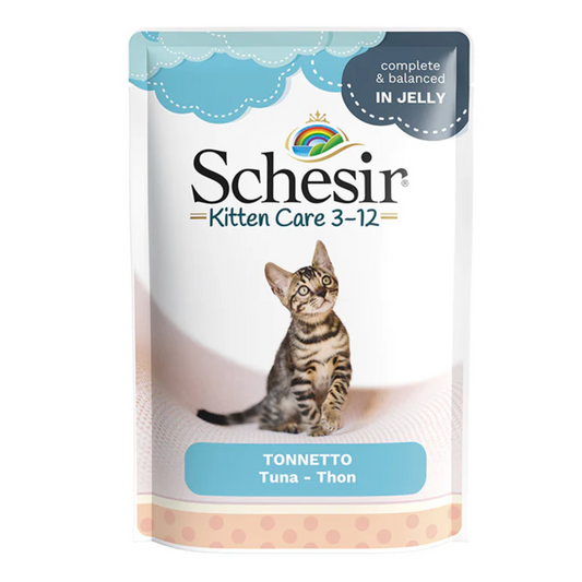 Schesir Kitten Care 3-12 in Jelly Tuna Pouch 85g