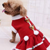 Pets Club Christmas Dog Dress with Fluffy - Winter Outfit -Small