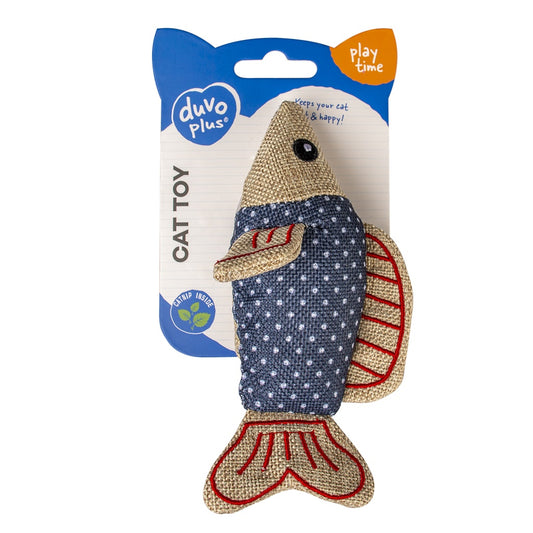 Duvo+ Cat Toy Retro Blue Shark Blue - 15x7,5x4,5cm