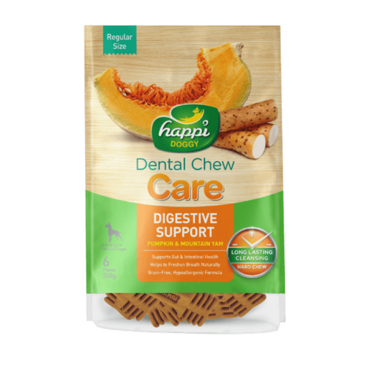 Happi Doggy Dental Chew Care-Digestive Support-4" (6 Pieces)-150g