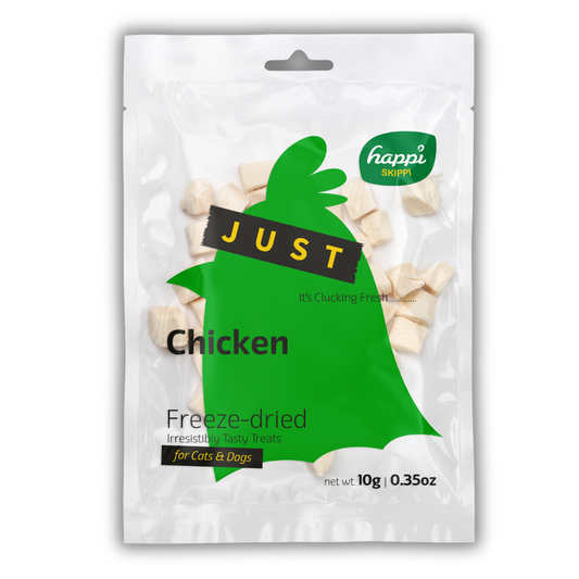 Happi Skippi Just Freeze-Dried Treat Chicken for Cats and Dogs 10g