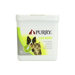 Purry Ear Finger Wipes For Dogs And Cats -50 pcs