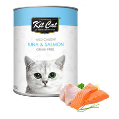 Kit Cat Wild Caught Tuna & Salmon wet food 400g