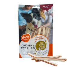 Duvo Dog Snack Chicken & Fish Strips 80g