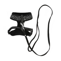 M-PETS Catogo Cat Harness & Leash Set Black