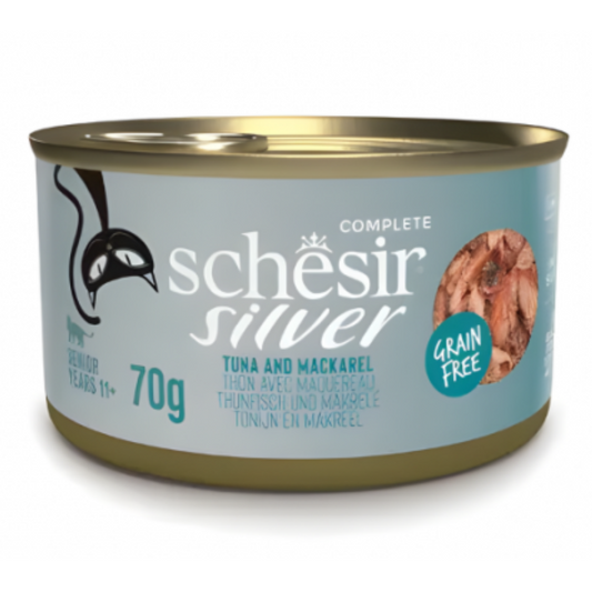 Schesir Silver Senior Cat Wholefood - Tuna & Mackerel 70g