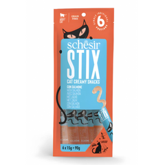 Schesir Stix Treat for Cat In Cream - Salmon 6*15g