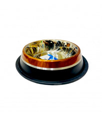 Pado Antiskid Dog Bowl With Outside Flower Design 24oz