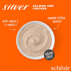 Schesir Silver Mousse Senior Cat - Salmon & Chicken 80g