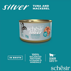 Schesir Silver Senior Cat Wholefood - Tuna & Mackerel 70g