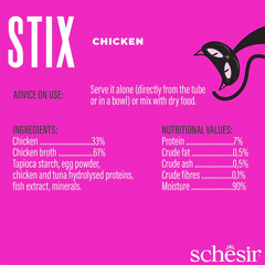 Schesir Stix Treat for Cat In Cream - Chicken 6*15g