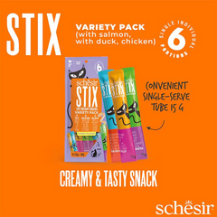 Schesir Stix Treat Variety Pack Mixed Flavors 6*15g