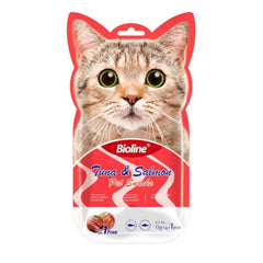 Bioline Cat Treats- Tuna & Salmon (5*15gm)