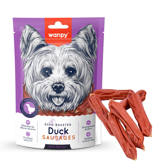 Wanpy Duck Sausages for dogs 100g