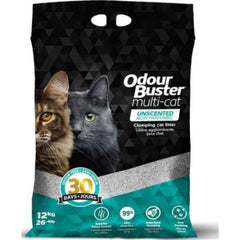 ODOUR BUSTER MULTICAT CLUMPING LITTER – UNSCENTED 12kg