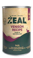 Zeal Grain Free Can Dog Food 390g – (Venison )