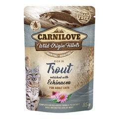Carnilove Trout with Echinacea Adult Cat Wet Food 85g