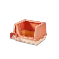 Semi Enclosed Cat Litter Box L 41*30*31cm Pink SA3488