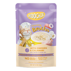 MOOCHIE KITTEN CREAMY BROTH WITH CHICKEN & CALAMARI 40g Pouch
