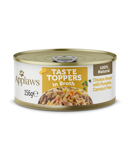 Applaws Topper in Broth Chicken with Veg Dog Tin 156g