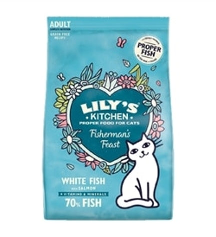 Lily's Kitchen Fisherman's Feast White Fish & Salmon Dry Cat Food 2kg