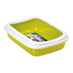 Plastic Cat Litter Box Small Size ( Red/ Blue/ Green/ ) Best Com.