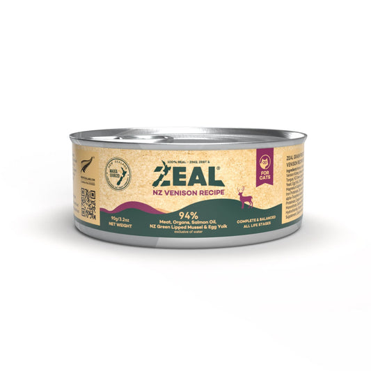 Zeal Grain Free Can Cat Food 90g – (Venison )