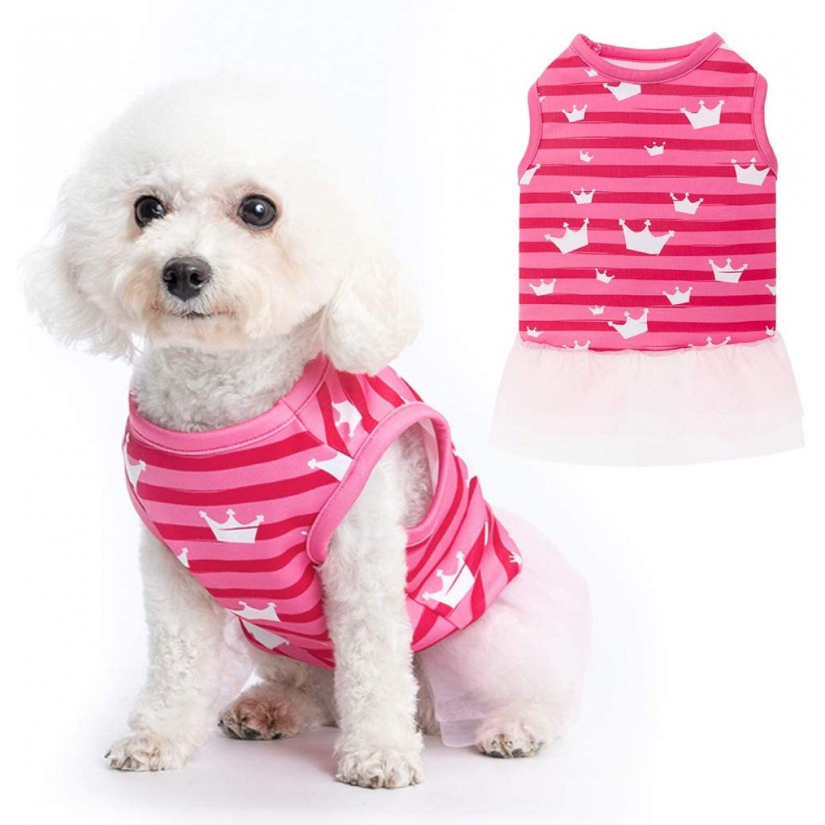 Pets club Crown Printed Dog Dress Summer XS