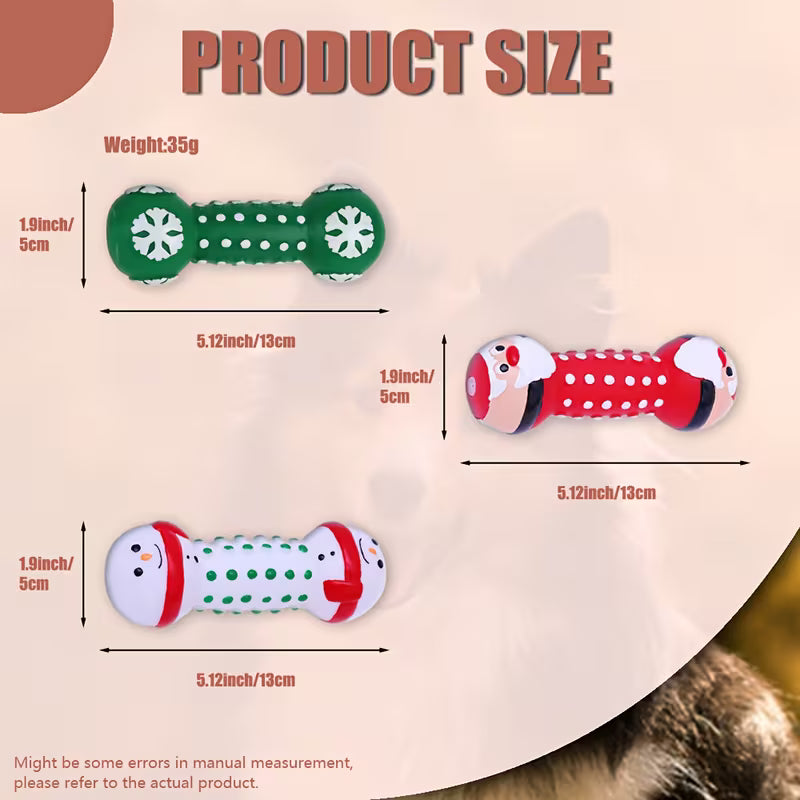 Pets Club Christmas series squeaky dumbbells For Pets