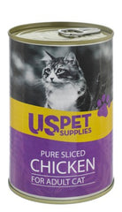 US Pet Wet Food with Sliced Chicken for Adult Cats 400 g