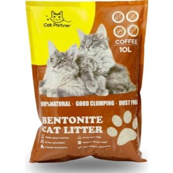 Cat Partner Bentonite Dust Free Clumping Litter 10 L – Coffee