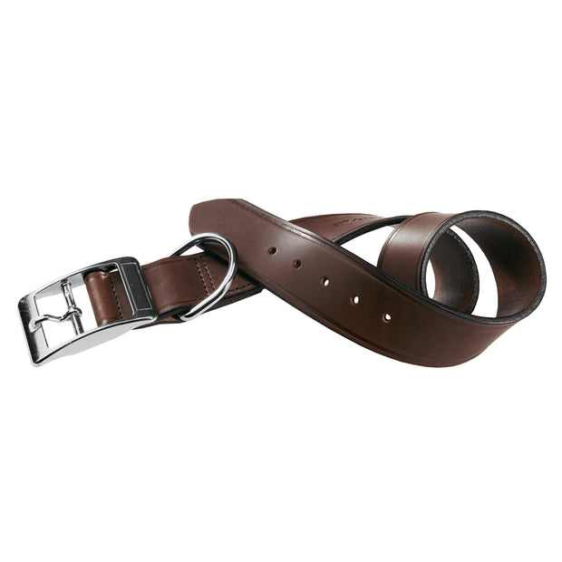 Ferplast VIP C Bull Leather Dog Collar[Color - Brown, Dimension - 22-27cm x 15mm]