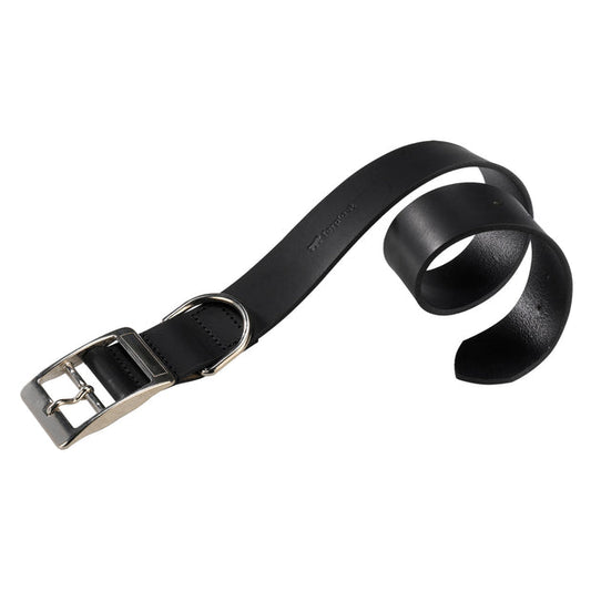 [75225017] Ferplast Natural C Leather Dog Collar Color - Black, Dimension - 61-69cm x 40mm