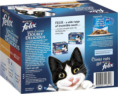 Purina Felix As Good As It Looks Doubly Delicious Meat Selection Wet Cat Food with Meat & Poultry in Jelly 12*85g