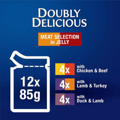 Purina Felix As Good As It Looks Doubly Delicious Meat Selection Wet Cat Food with Meat & Poultry in Jelly 12*85g