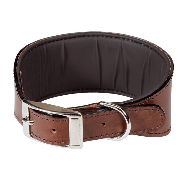 Ferplast VIP CW Bull Leather Dog Collar[Color - Brown, Dimension - 40-46cm x 25mm]