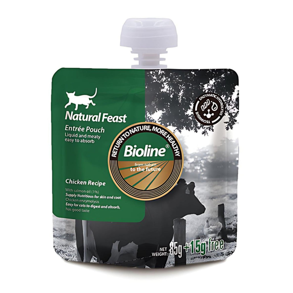 Bioline Natural Feast Entree Pouch Chicken Recipe 85g+15g